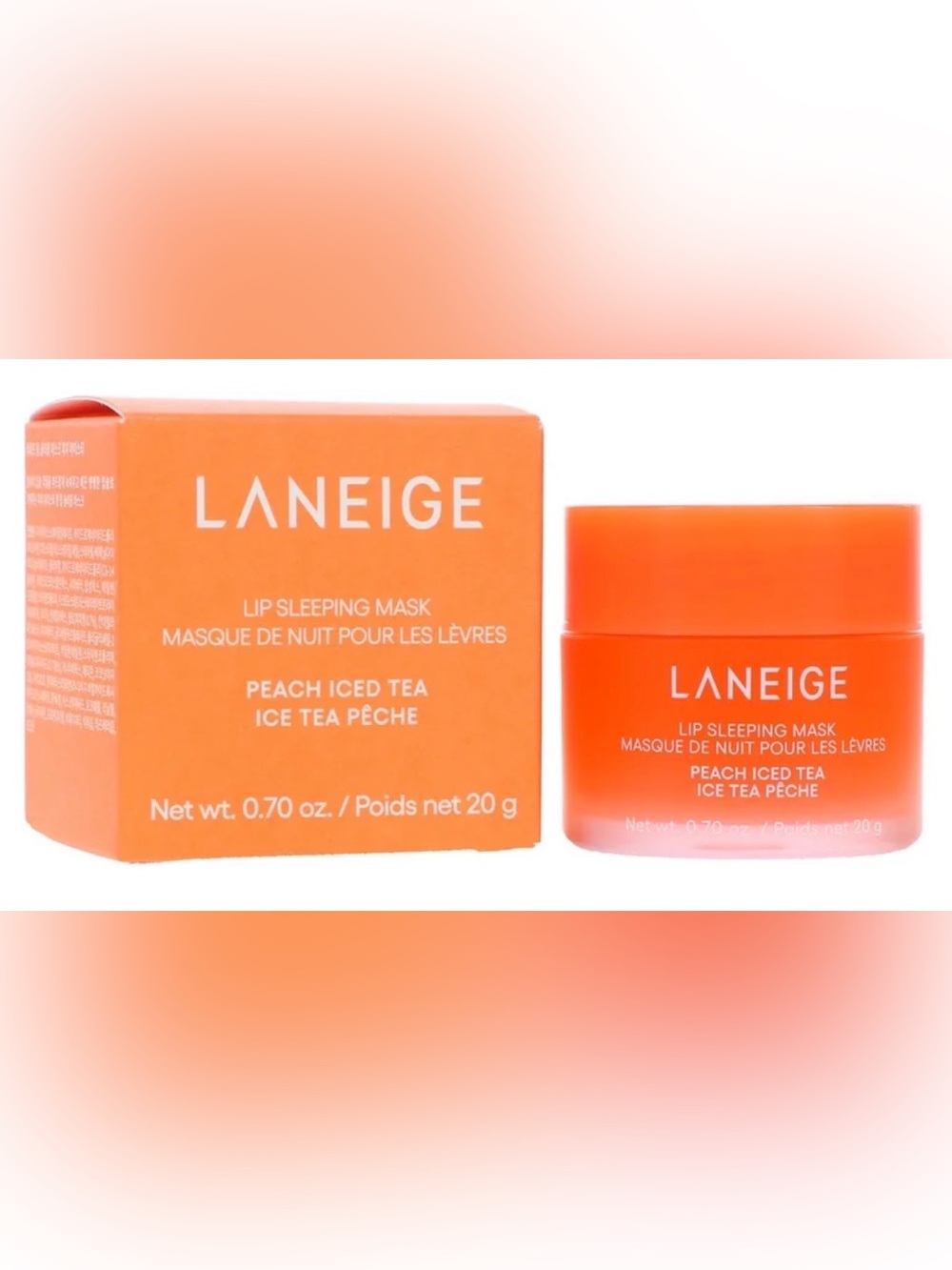 5/$35 NWT Laneige Lip Sleeping Mask Peach Ice Tea
